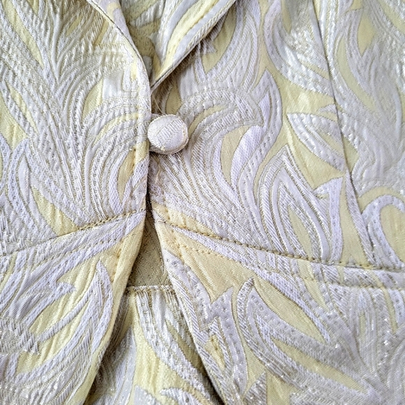 Jacquard Floral Single Button Blazer Jacket Vintage #SALE - Picture 2 of 8